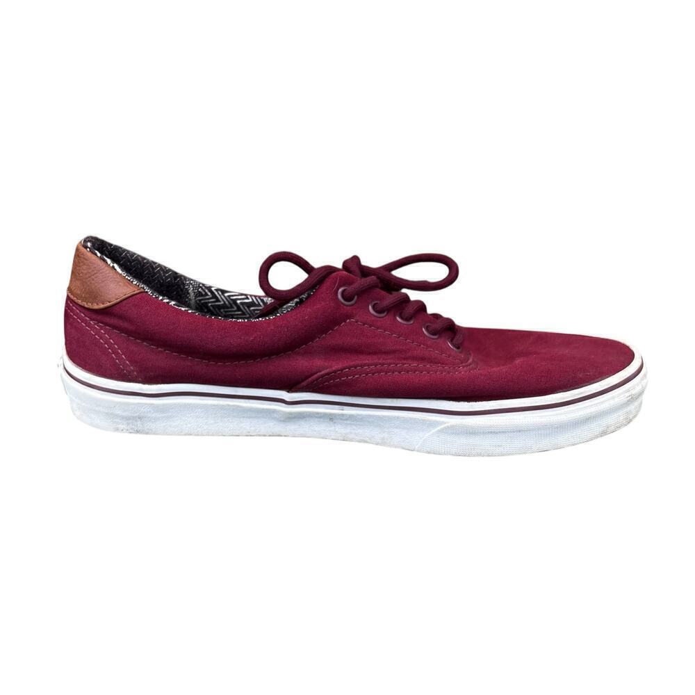 VANS men’s ERA 59 maroon red brown leather lace up Streetwear nautical sz 11 - Picture 8 of 10